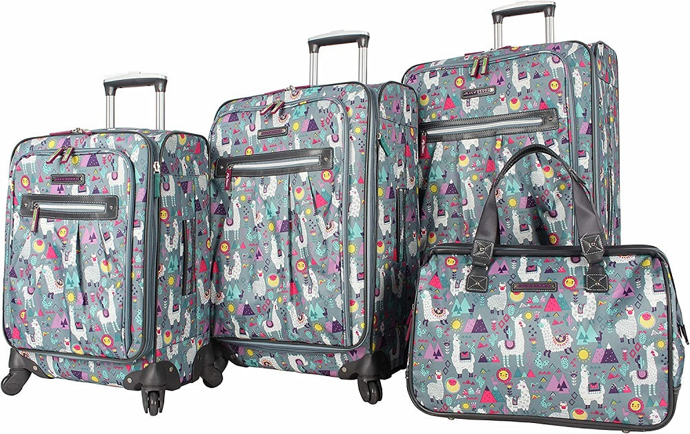 Lily Bloom Llama Mama 4-Piece Luggage Set