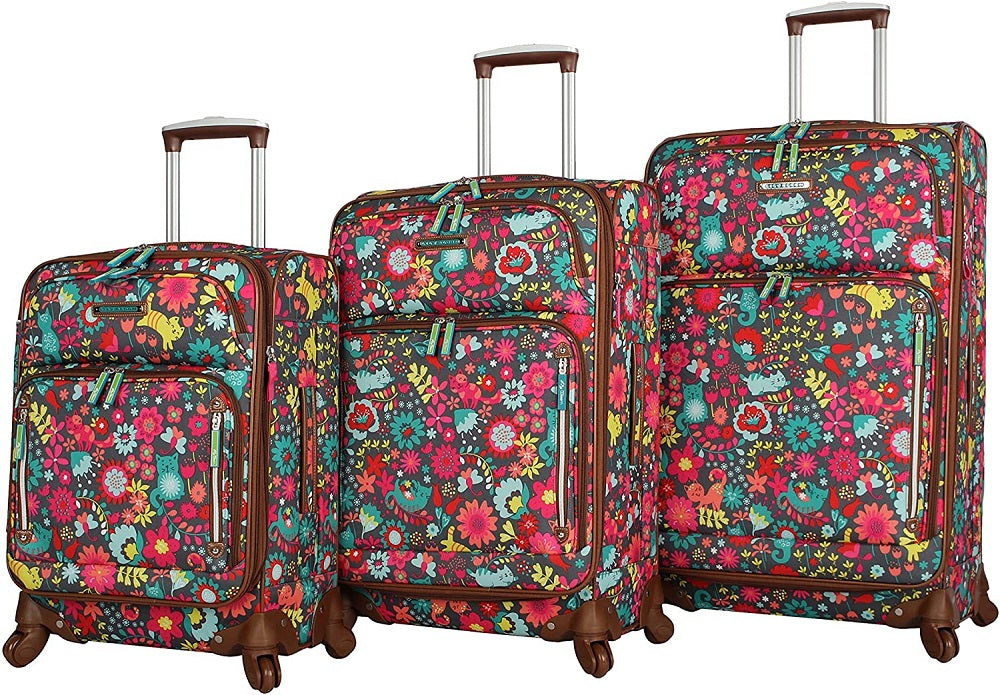 Lily Bloom Playful Garden 3-Piece Luggage Set
