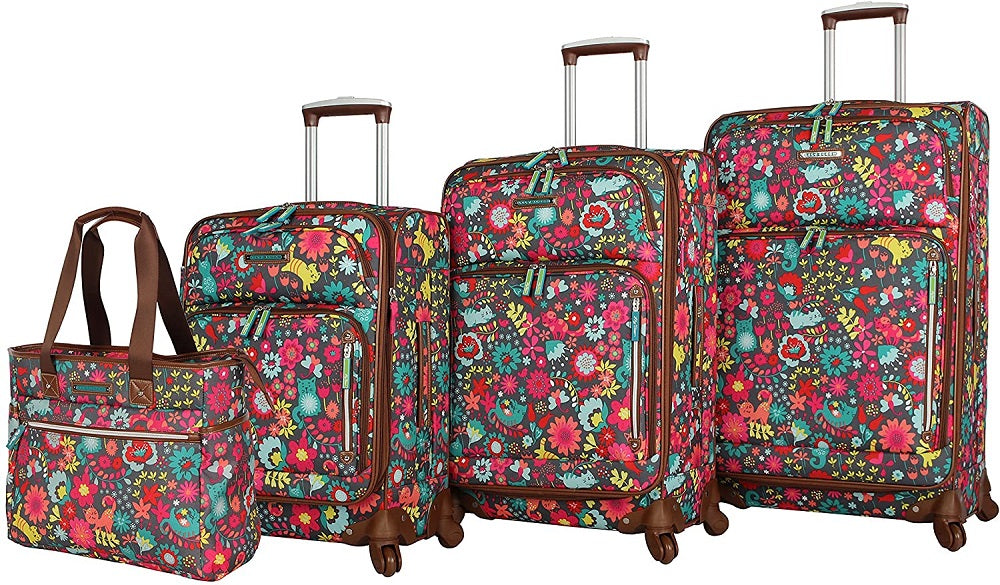 Lily Bloom Playful Garden 4-Piece Luggage Set