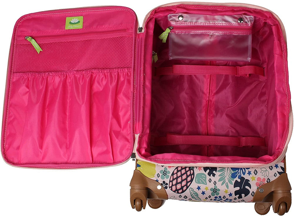 Lily Bloom Tropical Pineapple 4-Piece Luggage Set