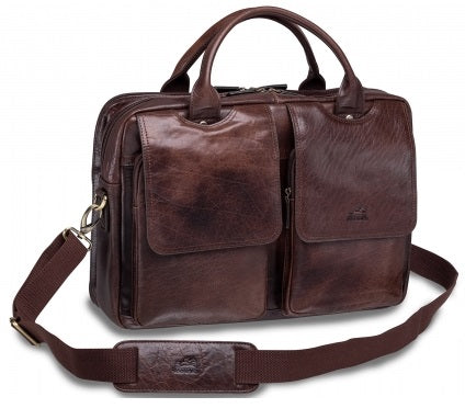 Mancini Arizona Leather Double Compartment Briefcase