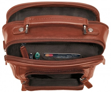 Mancini Arizona Leather Double Compartment Man Bag
