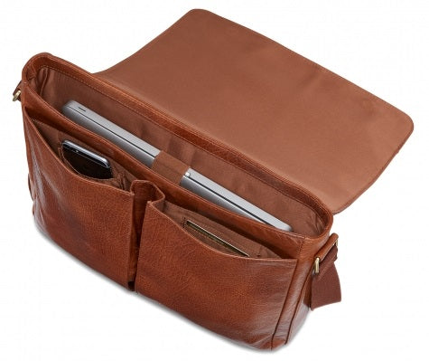 Mancini Arizona Leather Laptop Messenger Bag
