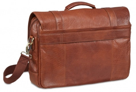 Mancini Arizona Leather Laptop Porthole Briefcase