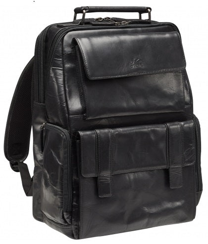 Mancini Buffalo Leather 15.6" Laptop Backpack