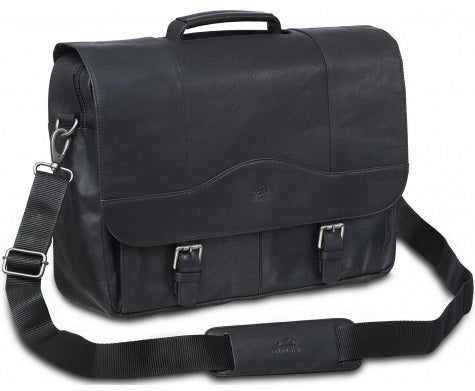 Mancini Buffalo Leather Laptop Porthole Briefcase