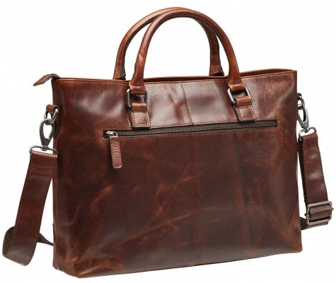Mancini Buffalo Leather Laptop Tote