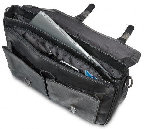 Mancini Buffalo Leather Single Compartment Laptop Briefcase