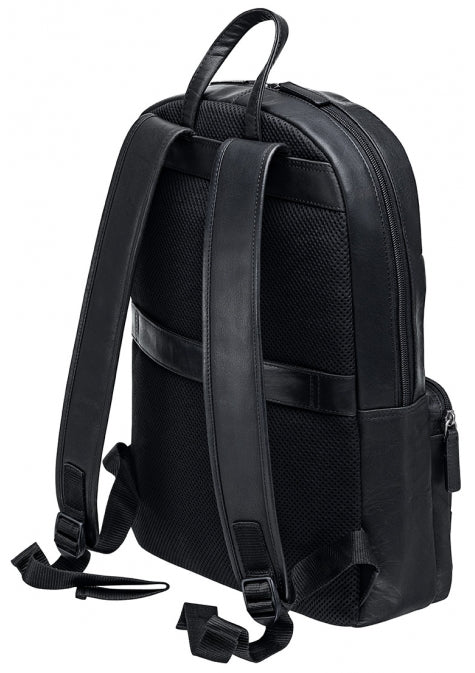 Mancini Buffalo Leather Slim Laptop Backpack