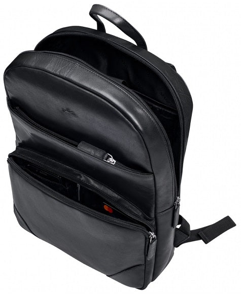 Mancini Buffalo Leather Slim Laptop Backpack