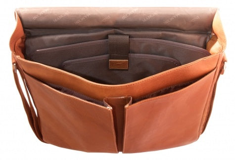 Mancini Colombian Leather Laptop Messenger Bag