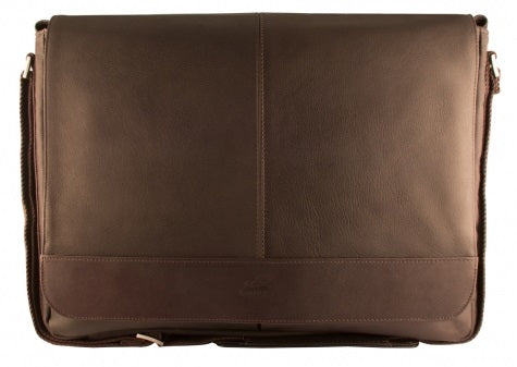 Mancini Colombian Leather Laptop Messenger Bag