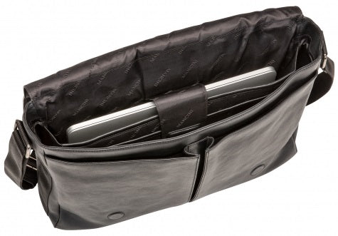 Mancini Milan Leather Laptop Messenger Bag