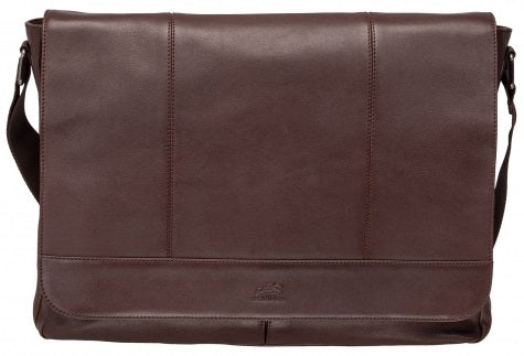 Mancini Milan Leather Laptop Messenger Bag