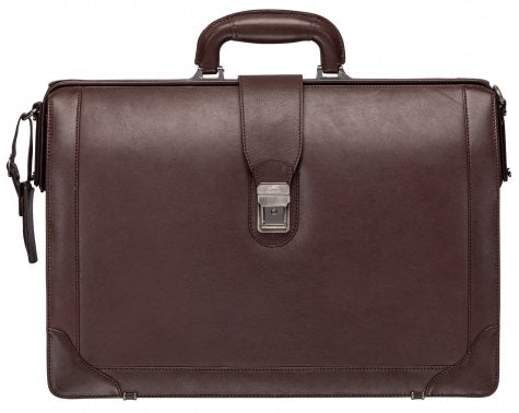 Mancini Milan Leather Litigator Laptop Briefcase