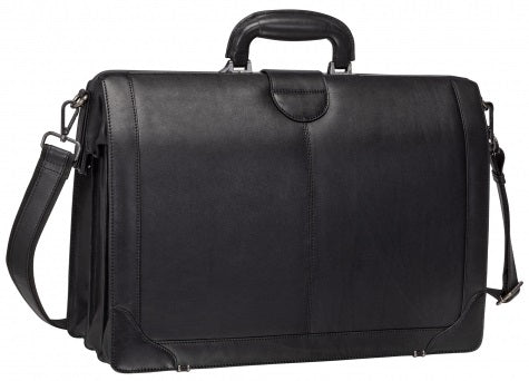 Mancini Milan Leather Litigator Laptop Briefcase