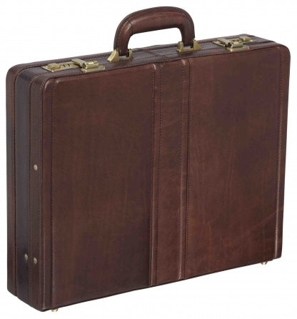 Mancini Vanizia Expandable Attache Case in Brown