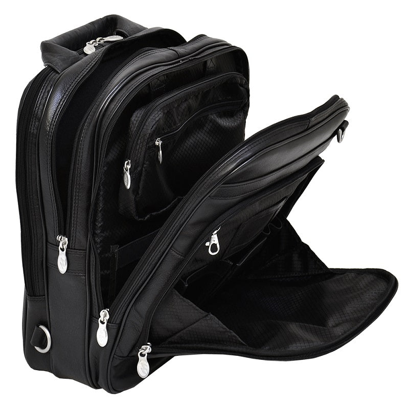 McKlein I Series Lincoln Park Three-Way Computer Leather Backpack Brief
