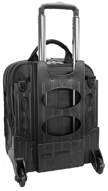 McKlein I Series Wicker Park Leather Detachable-Wheeled 3-Way Computer Backpack Brief