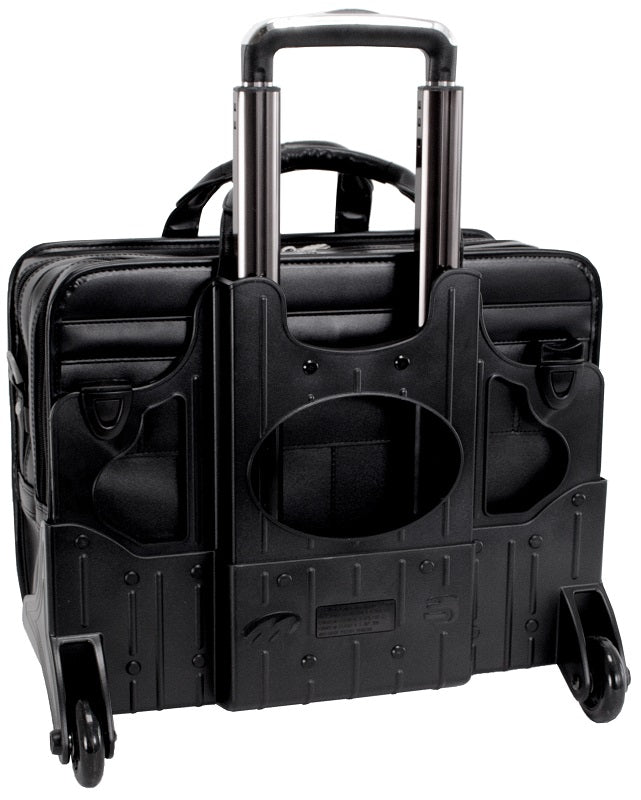 McKlein P Series Clinton Detachable-Wheeled Leather Laptop Case