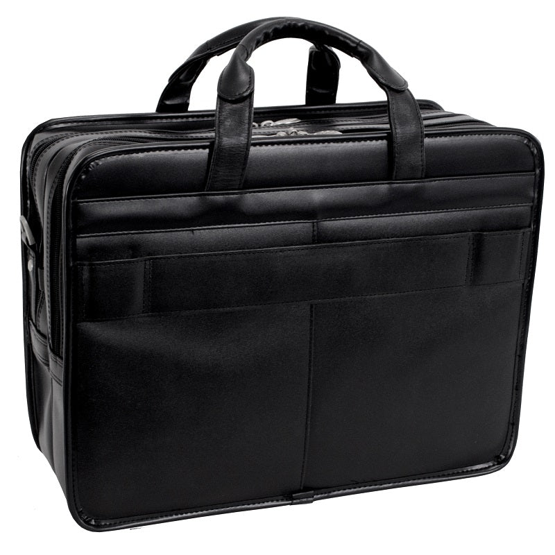 McKlein P Series Clinton Detachable-Wheeled Leather Laptop Case