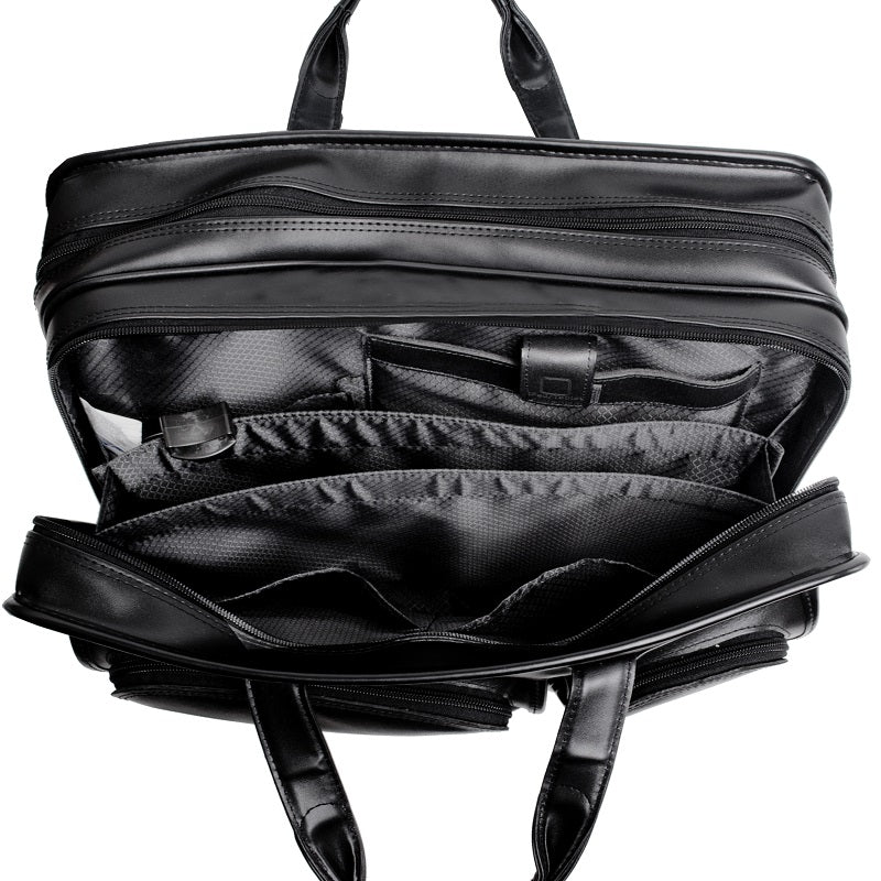 McKlein P Series Clinton Detachable-Wheeled Leather Laptop Case