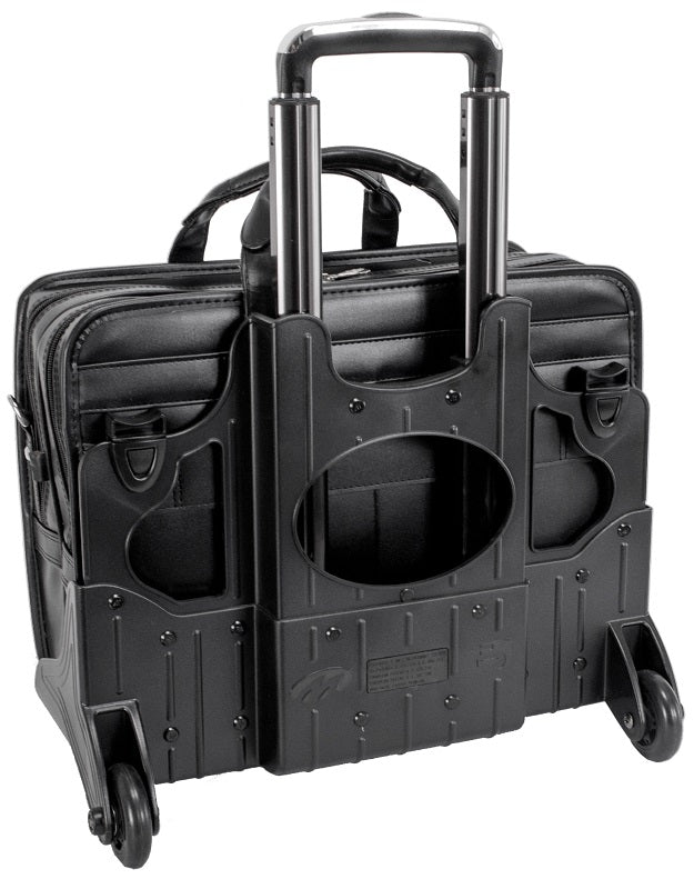 McKlein P Series Franklin Leather Detachable Wheeled Laptop Case