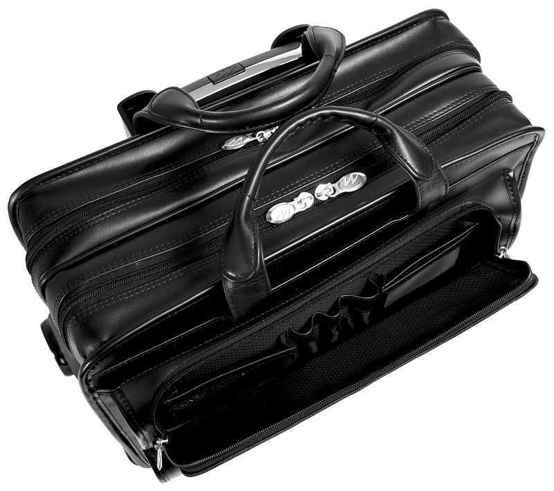 McKlein P Series Franklin Leather Detachable Wheeled Laptop Case