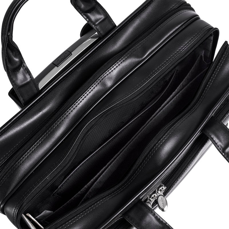 McKlein P Series Franklin Leather Detachable Wheeled Laptop Case