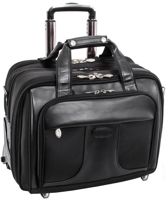McKlein R Series Chicago 17" Nylon Detachable-Wheeled Overnight Laptop Case