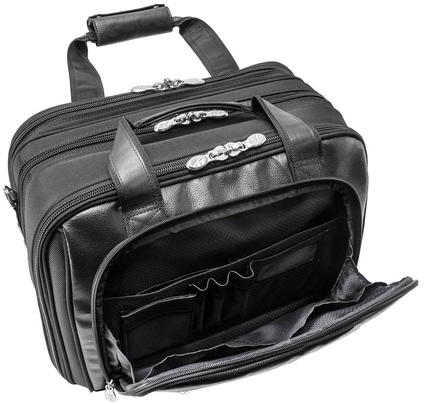 McKlein R Series Chicago 17" Nylon Detachable-Wheeled Overnight Laptop Case