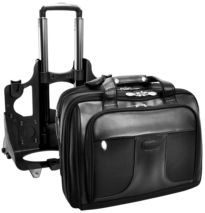 McKlein R Series Chicago 17" Nylon Detachable-Wheeled Overnight Laptop Case