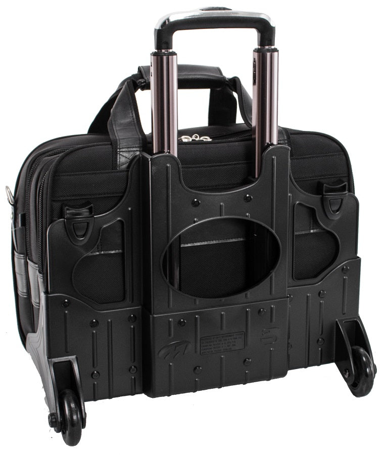 McKlein R Series Chicago 17" Nylon Detachable-Wheeled Overnight Laptop Case