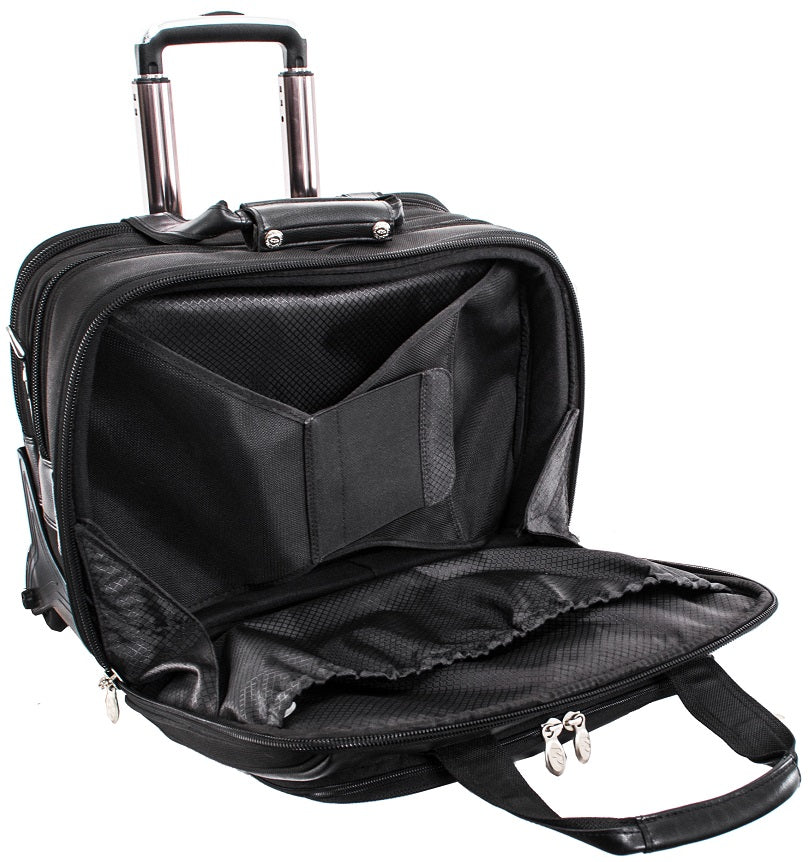 McKlein R Series Chicago 17" Nylon Detachable-Wheeled Overnight Laptop Case