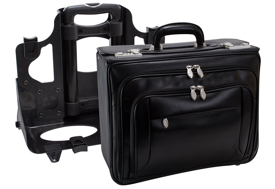 McKlein R Series Sheridan Leather Detachable-Wheeled Litigation Catalog Case