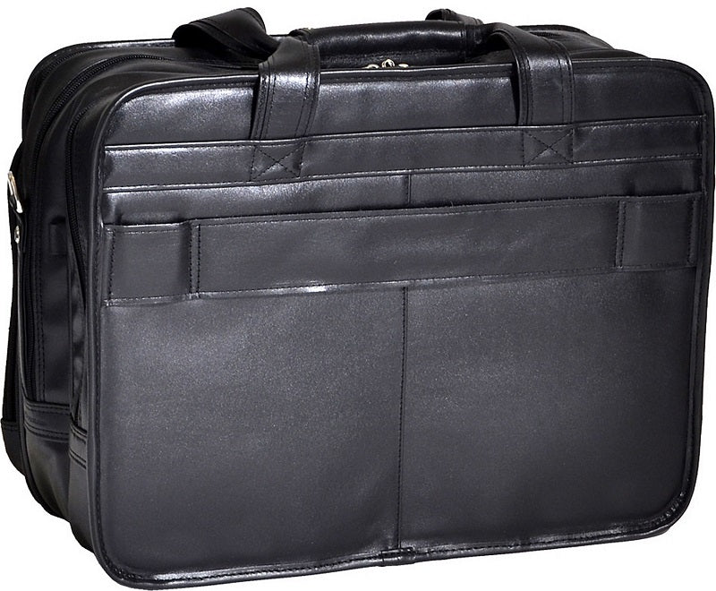 McKlein R Series Roosevelt Leather Detachable-Wheeled Laptop Case w/ Removable Sleeve