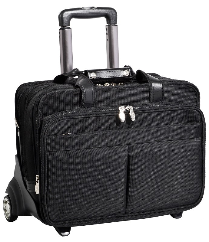 McKlein R Series Roosevelt Nylon Detachable-Wheeled Laptop Case w/ Removable Sleeve
