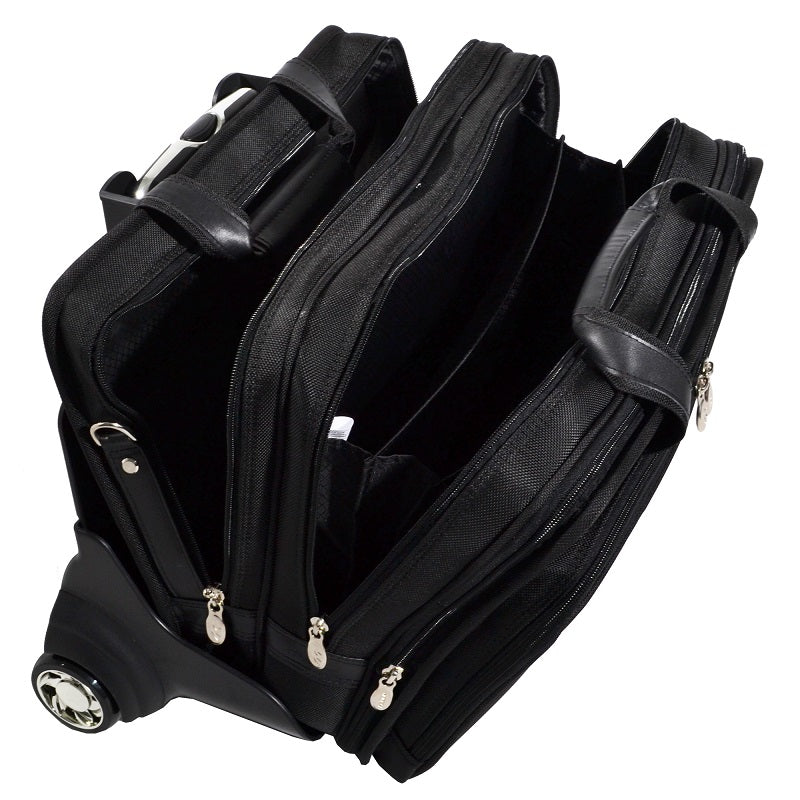 McKlein R Series Roosevelt Nylon Detachable-Wheeled Laptop Case w/ Removable Sleeve