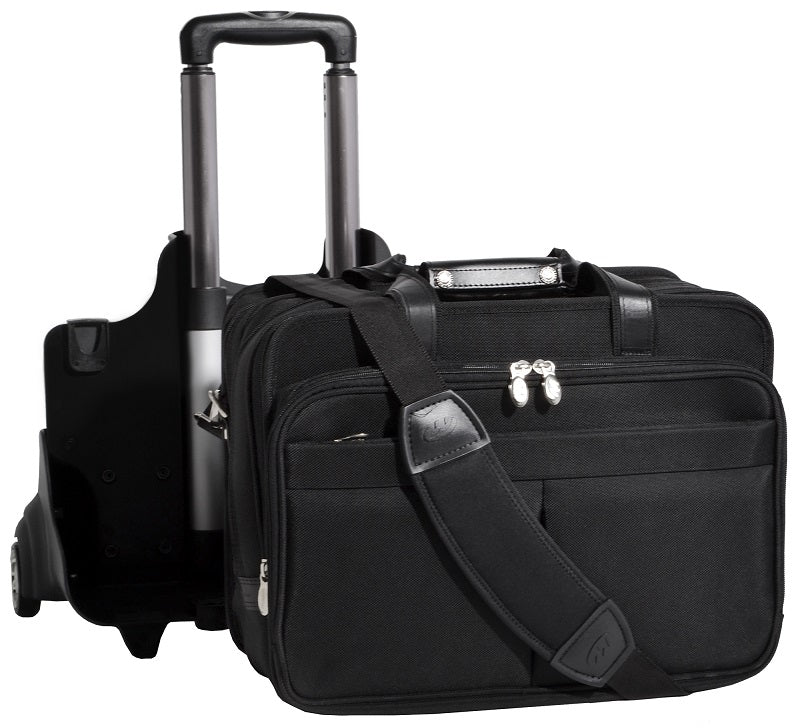 McKlein R Series Roosevelt Nylon Detachable-Wheeled Laptop Case w/ Removable Sleeve