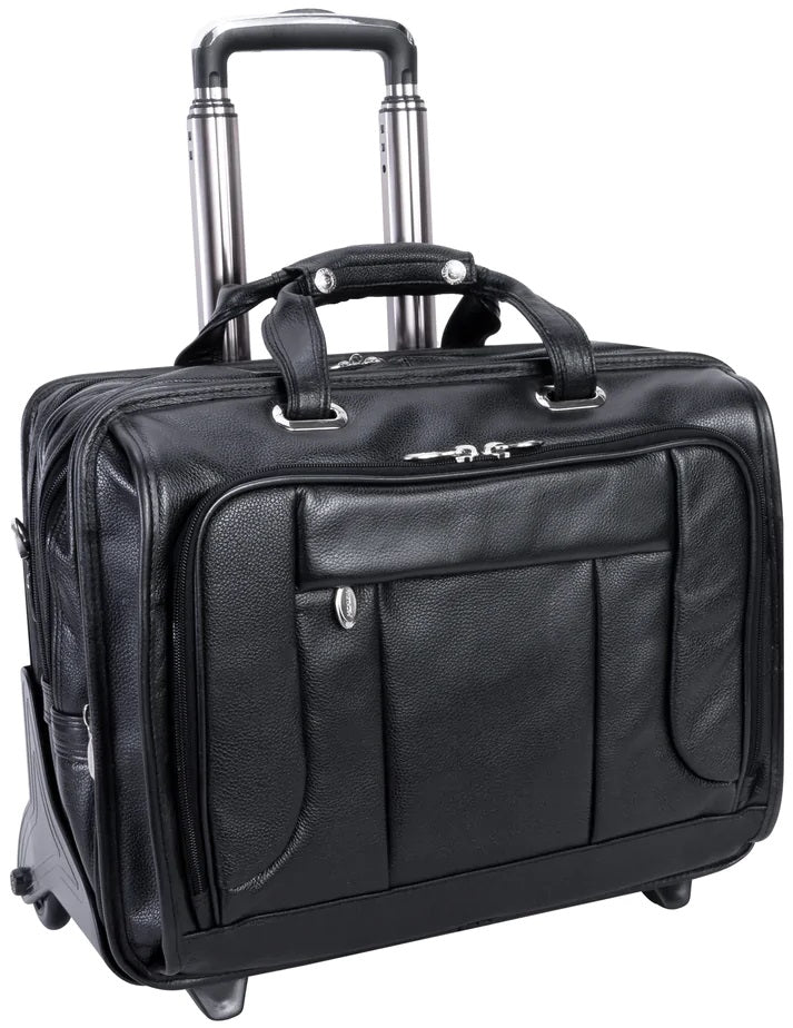 McKlein S Series West Town Leather Detachable-Wheeled Laptop Case