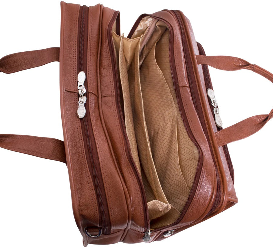 McKlein S Series West Town Leather Detachable-Wheeled Laptop Case