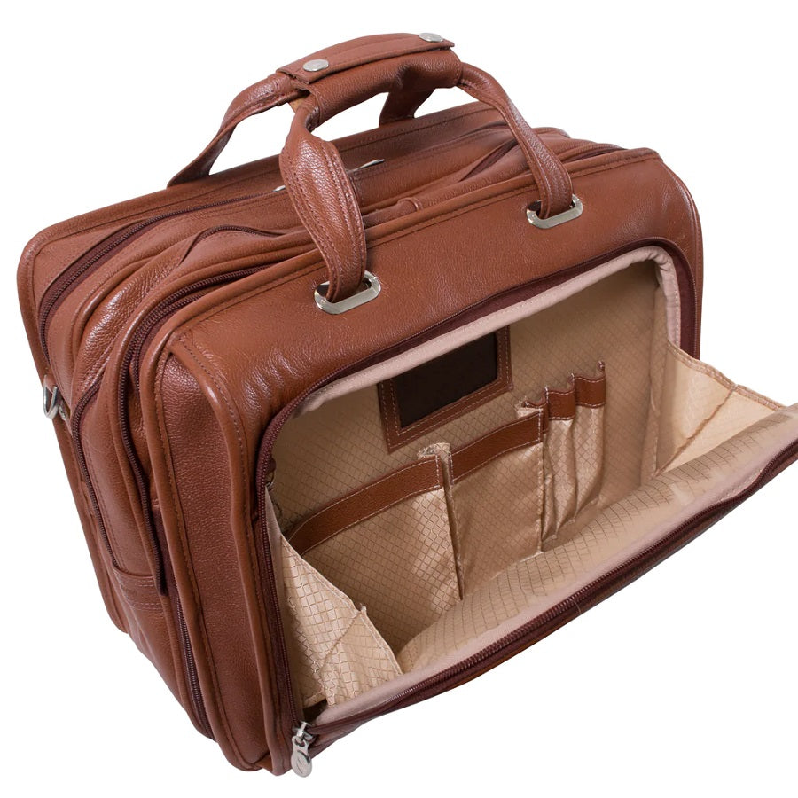 McKlein S Series West Town Leather Detachable-Wheeled Laptop Case