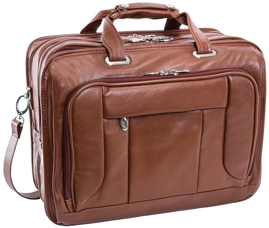 McKlein S Series West Town Leather Detachable-Wheeled Laptop Case