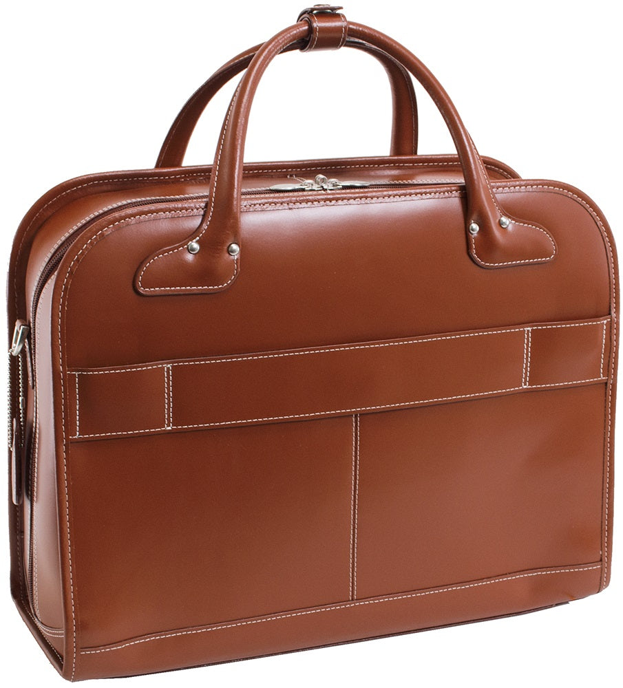 McKlein W Series Lakewood Detachable-Wheeled Briefcase in Orange