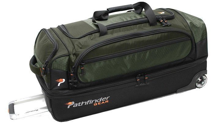 Pathfinder Gear Up 32" Expandable Drop Bottom Wheeled Duffel in Olive/Black