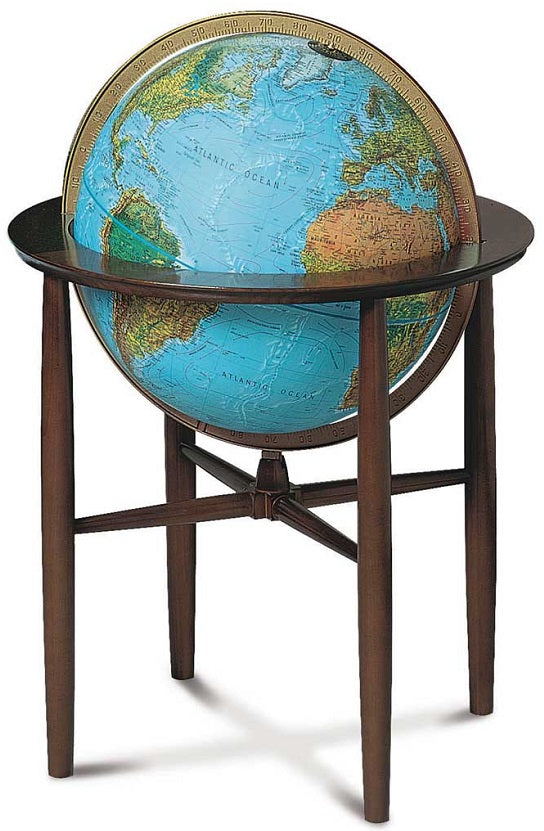 Replogle Austin Blue Floor Globe Illuminated