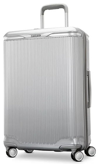 Samsonite Silhouette 18 Medium Hardside Spinner in Metallic Silver