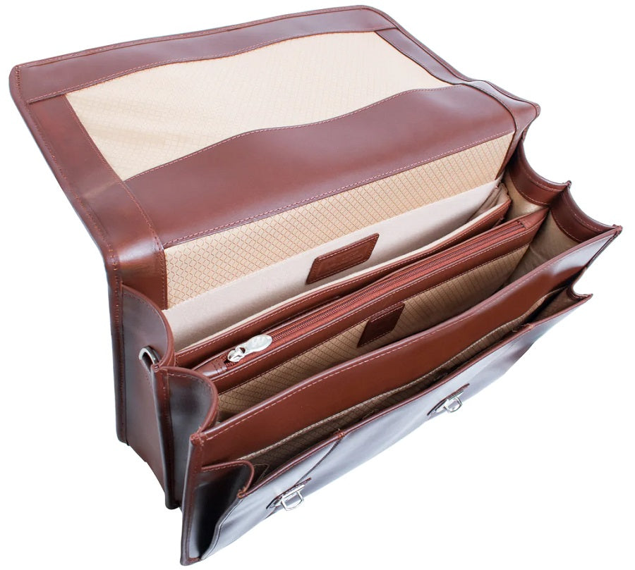 Siamod Belvedere Leather Laptop Briefcase