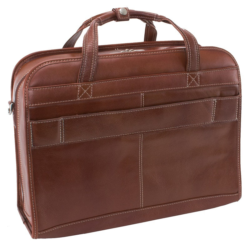 Siamod Carugetto Leather Detachable-Wheeled Laptop Briefcase