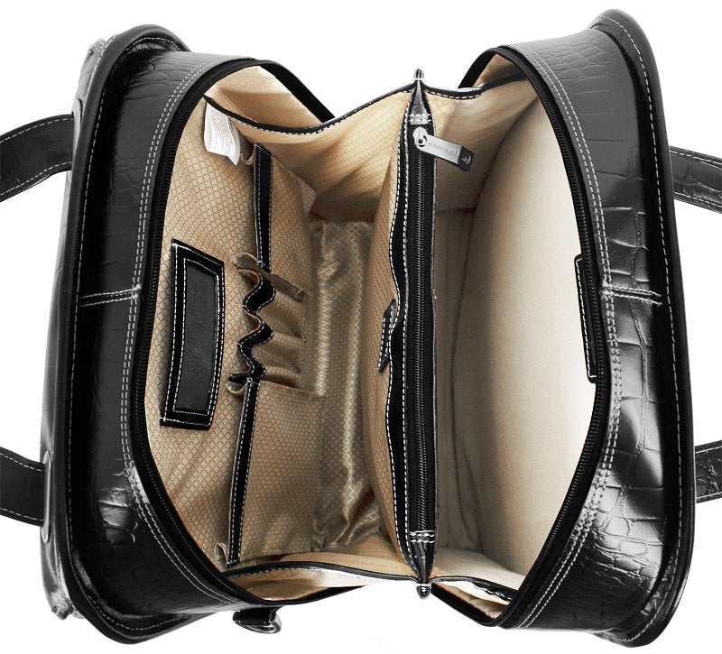 Siamod Novembre Leather Detachable-Wheeled Briefcase